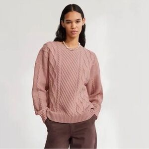 Aritzia Sunday Best Peggy Cable Knit Oversized Sweater S